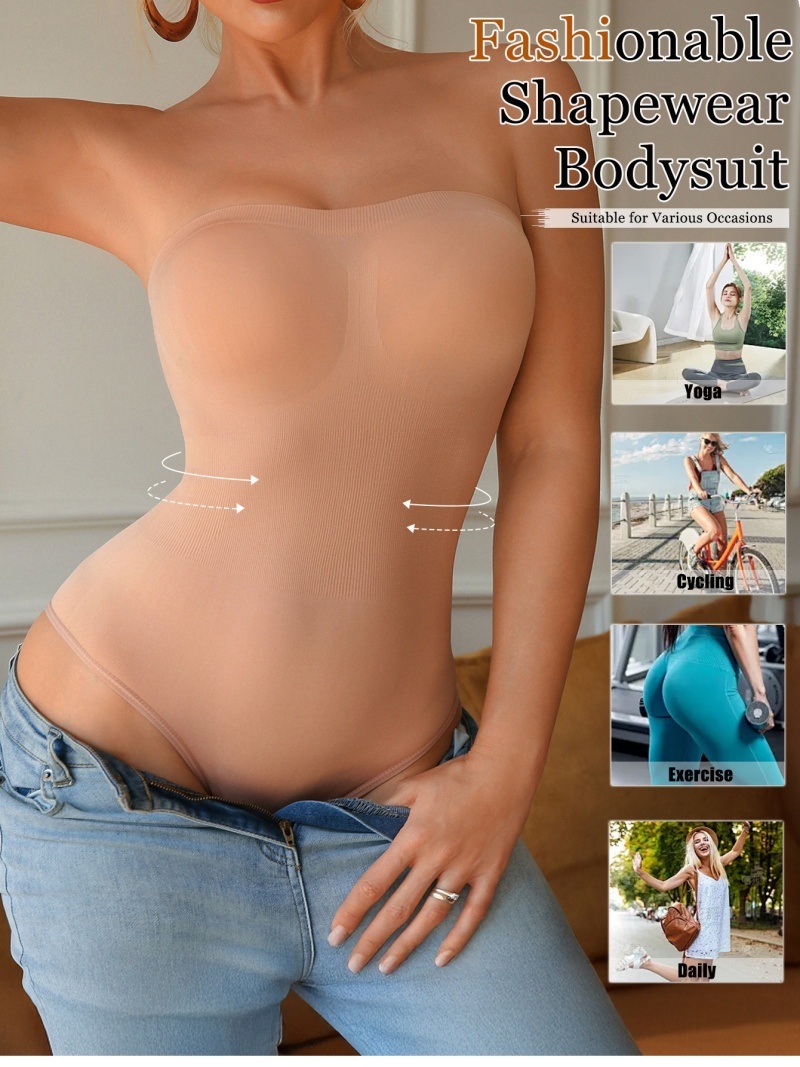 Seamless Strapless Shapewear B - Shapewear Bodysuit Firm review and price